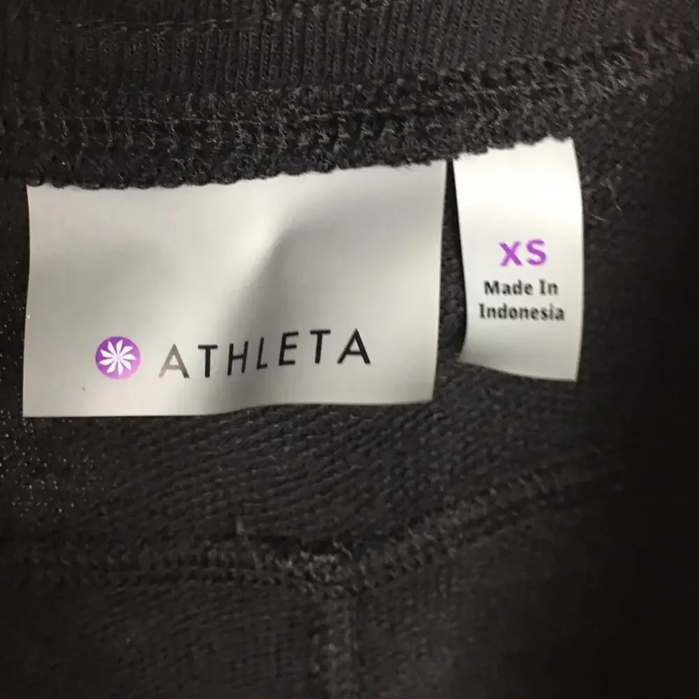 Athleta Black Knit Pull On Tie Waist  Straight Skirt XS